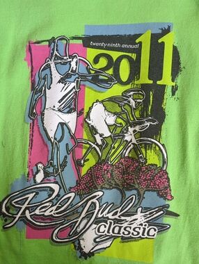29th Annual Red Bud Classic 2011 Women's Lime Green OFFICIAL  T‑Shirt Size L